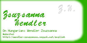 zsuzsanna wendler business card